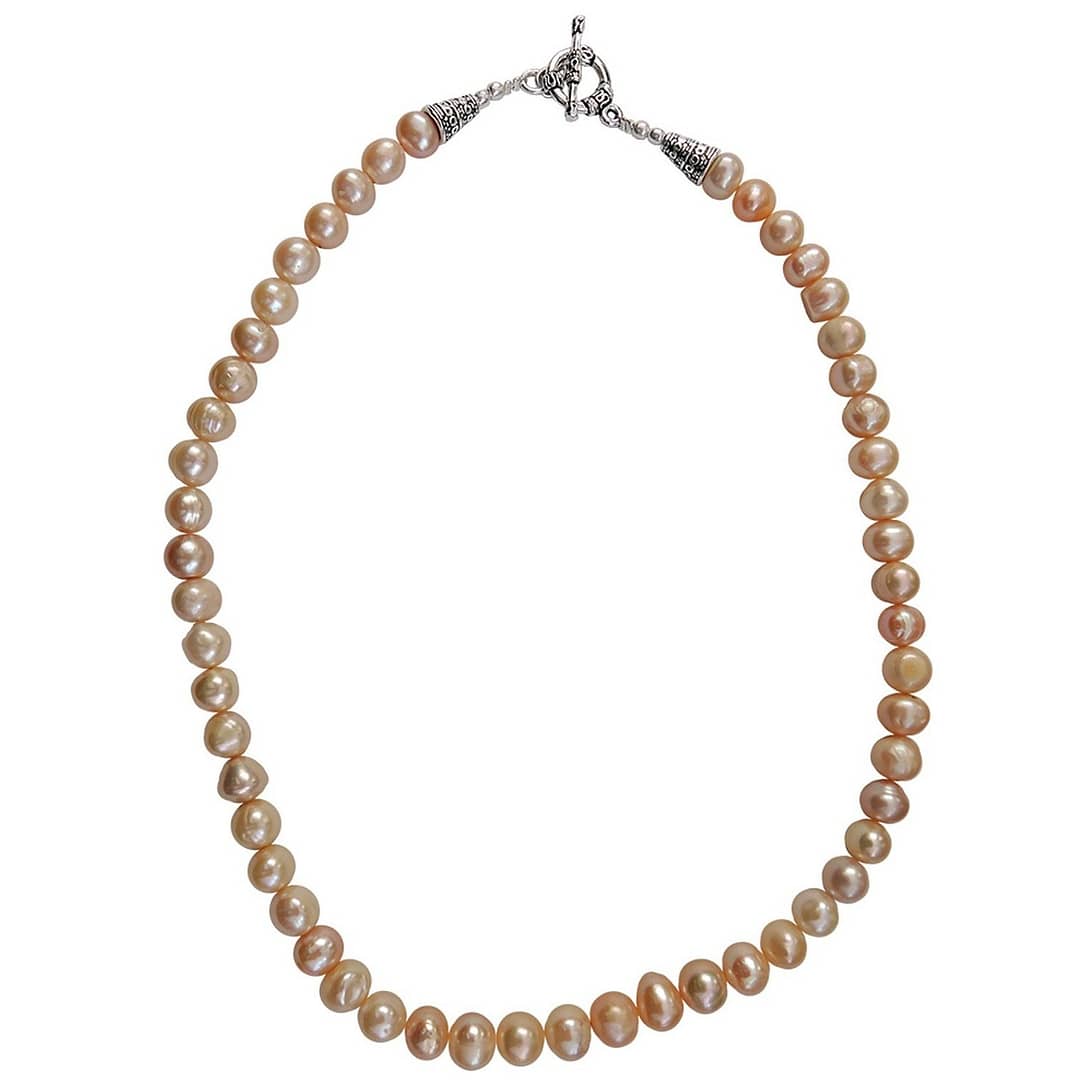 Orange Freshwater Pearl 18" Necklace