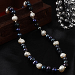 Pearlz Gallery Blue & White Freshwater Pearl Necklace