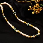 pearl neckalce, orange pearl necklace, freshwater pearl necklace