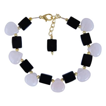 Pearlz Gallery Agate And Quartz Beads Bracelet