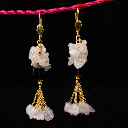 beads earrings, gemstone bead earrings
