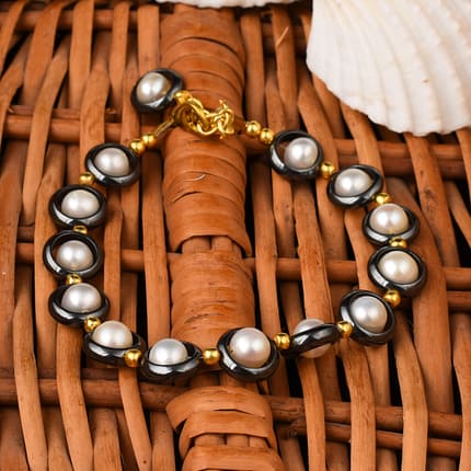 pearl bracelet, freshwater pearl bracelet, pearl bracelet for girls, white pearl bracelet