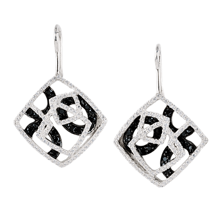 Sterling Silver Cubic Zirconia Earrings - Square & Oval Designs for Women