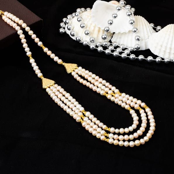 pearl necklace, freshwater pearl necklace, white pearl necklace